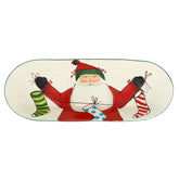 Old St. Nick Bread Server With Stockings